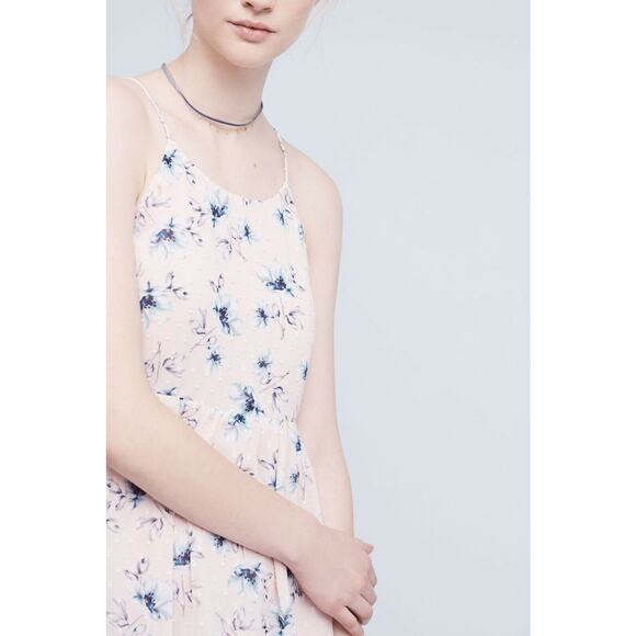 Nwt Anthropologie x Moon River Firenze Tiered Midi Dress Small Petite $158 Pink - Picture 4 of 4